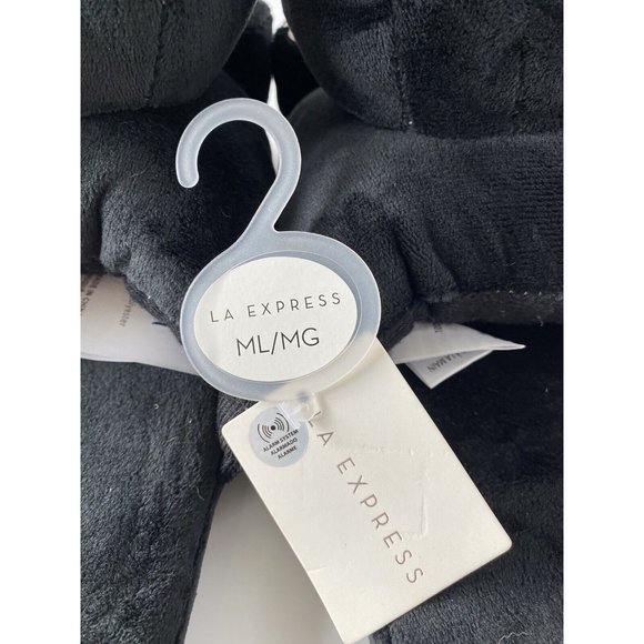 Unicorn Cat Slippers New Ladies Black Cute House Slippers w Grip, Size M/L - Picture 6 of 7